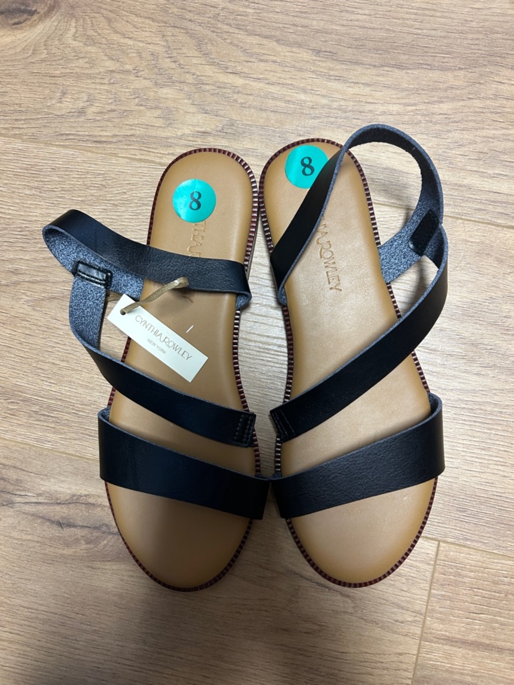 Cynthia Rowley Black Strappy Slingback Sandals